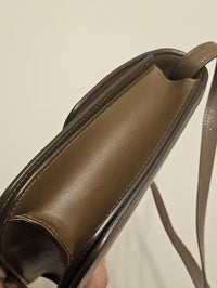 Vintage Celine Classic Box Bag Brown Smooth Calfskin Gold Hardware Crossbody