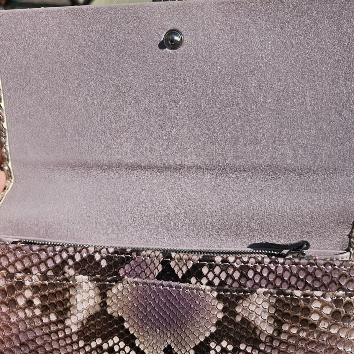 Gucci Python Continental Wallet w/ Crystal GG Logo | Box & Dustbag