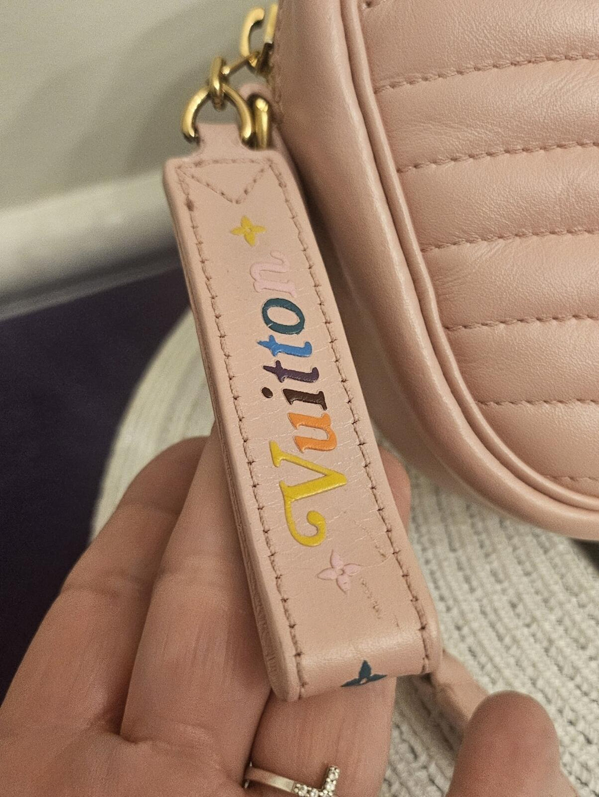 Louis Vuitton New Wave Camera Bag Pink Quilted Leather