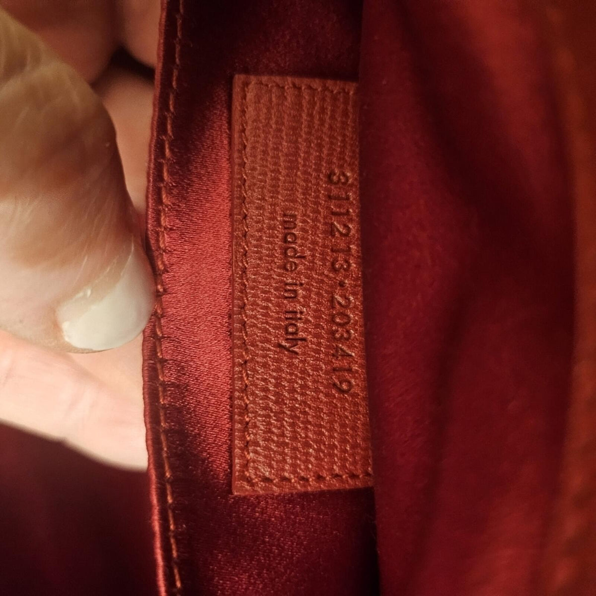 Saint Laurent Y Clutch in Red Pebbled Calfskin Leather with Gold Hardware