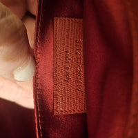 Saint Laurent Y Clutch in Red Pebbled Calfskin Leather with Gold Hardware