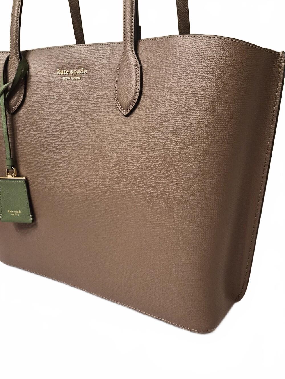 Kate Spade New York All Day Large Leather Tote | Taupe & Sage Green