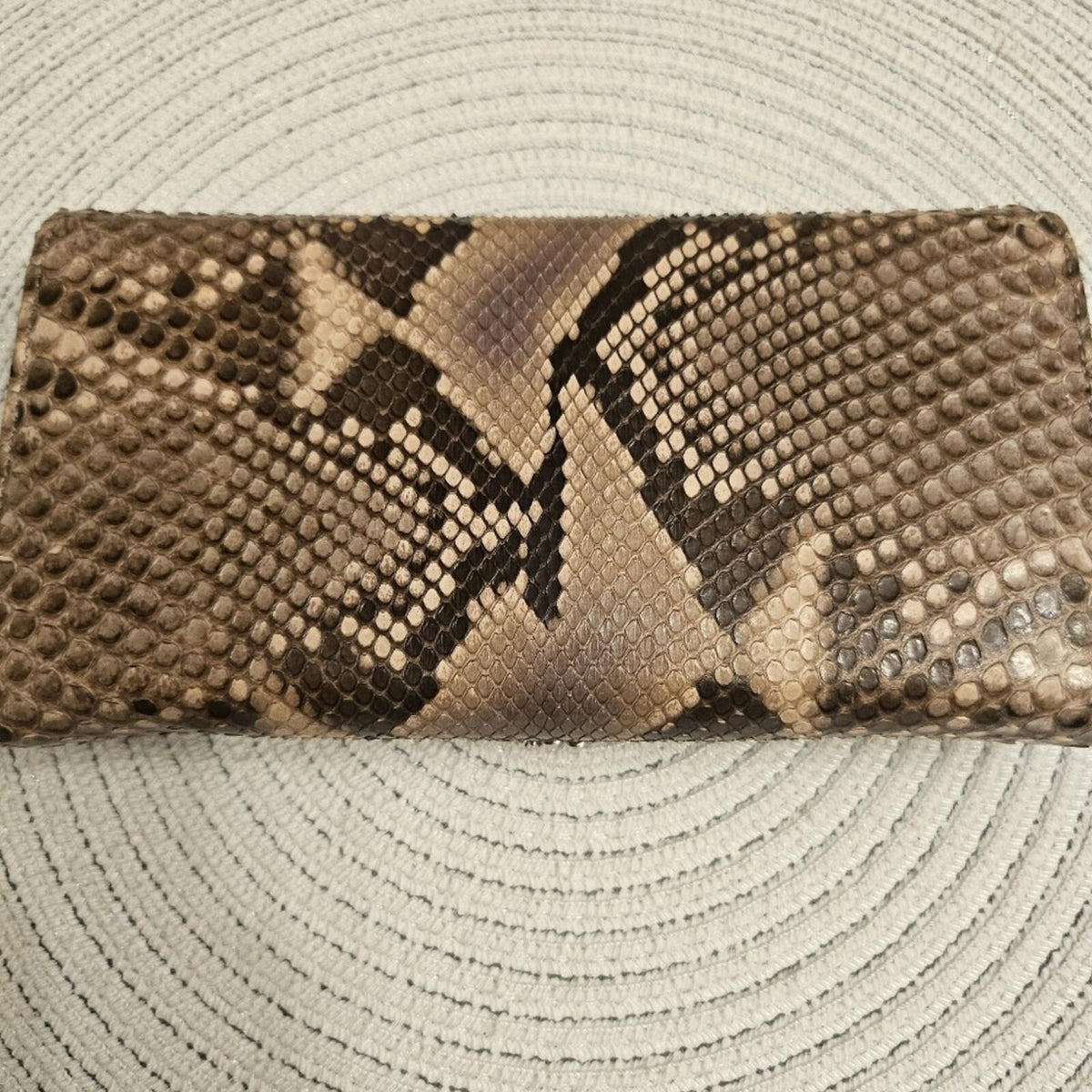 Gucci Python Continental Wallet w/ Crystal GG Logo | Box & Dustbag