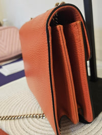 Gucci Interlocking G Dollar Calf Bag - Sun Orange