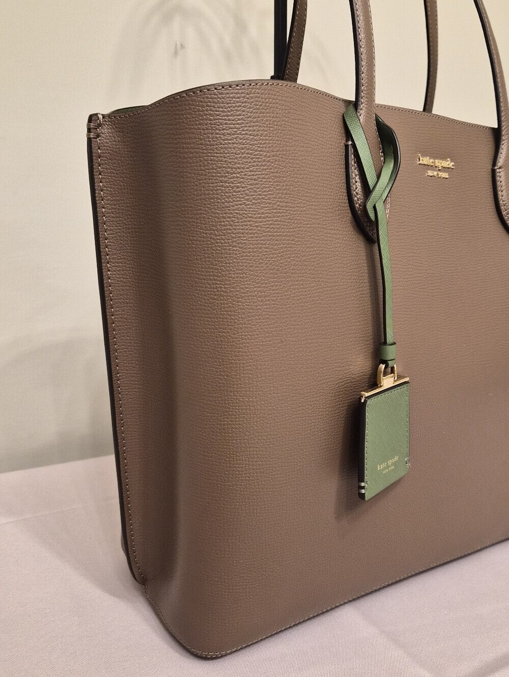 Kate Spade New York All Day Large Leather Tote | Taupe & Sage Green
