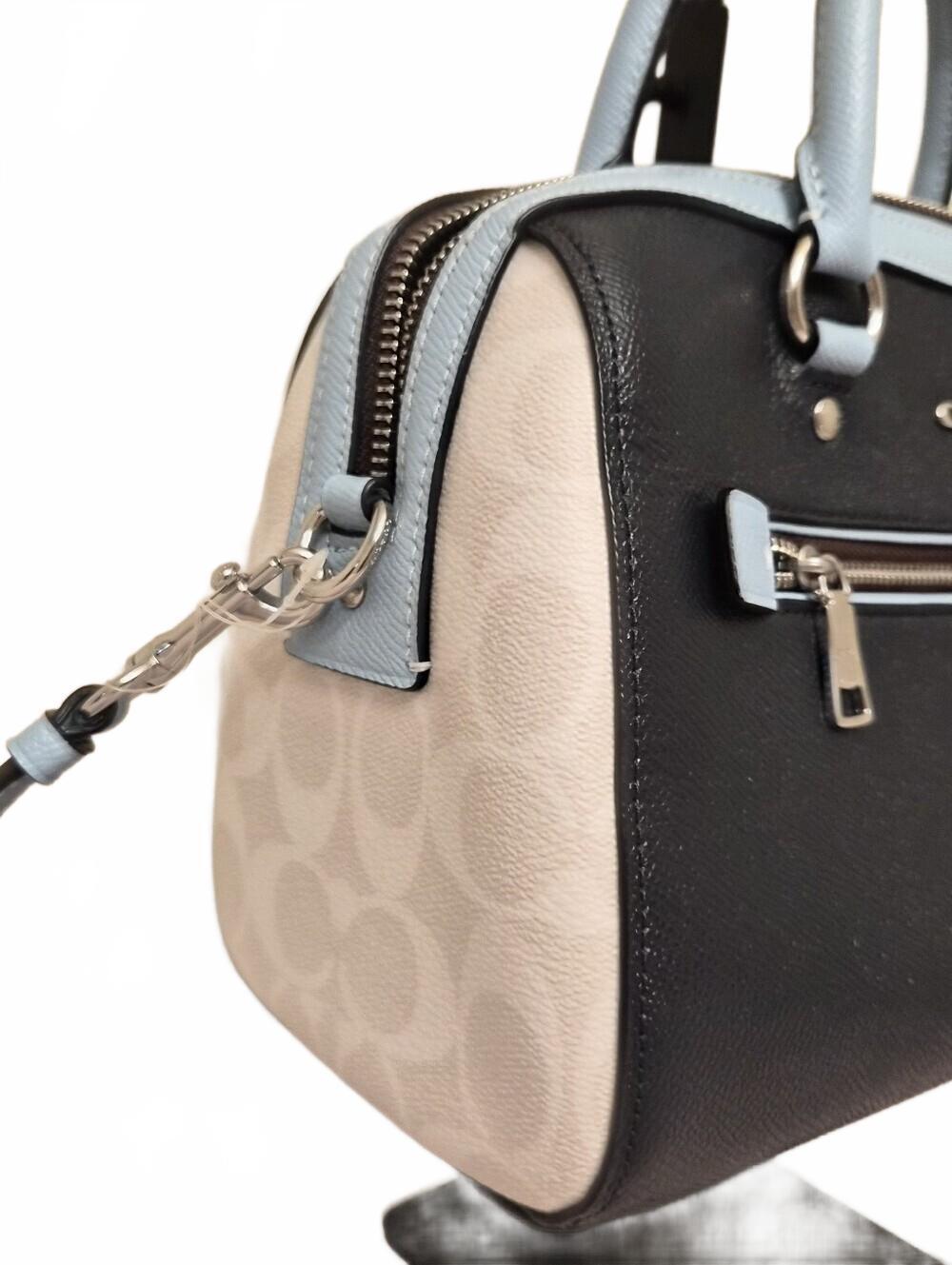 Coach Rowan Satchel Signature Canvas & Leather Crossbody | Receipt Included