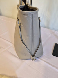 Louis Vuitton Neverfull MM Empreinte Turtle Dove Microchipped