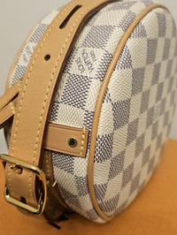 Louis Vuitton Boite Chapeau Souple PM Crossbody Bag in the beautiful Damier Azur