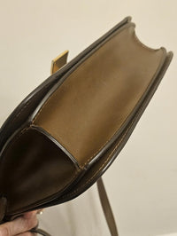 Vintage Celine Classic Box Bag Brown Smooth Calfskin Gold Hardware Crossbody