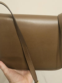 Vintage Celine Classic Box Bag Brown Smooth Calfskin Gold Hardware Crossbody