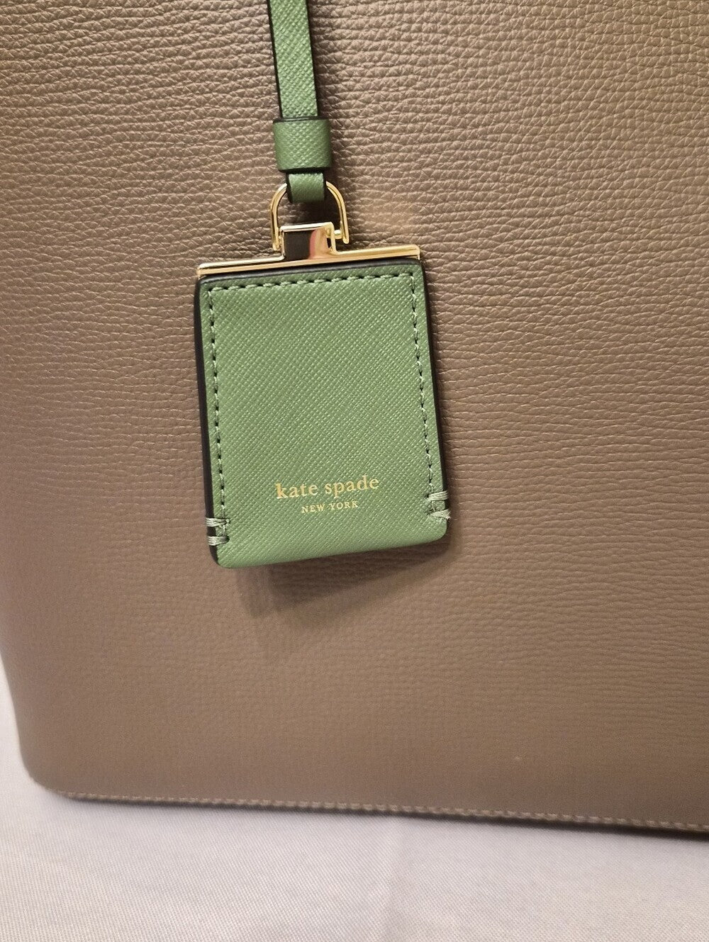 Kate Spade New York All Day Large Leather Tote | Taupe & Sage Green