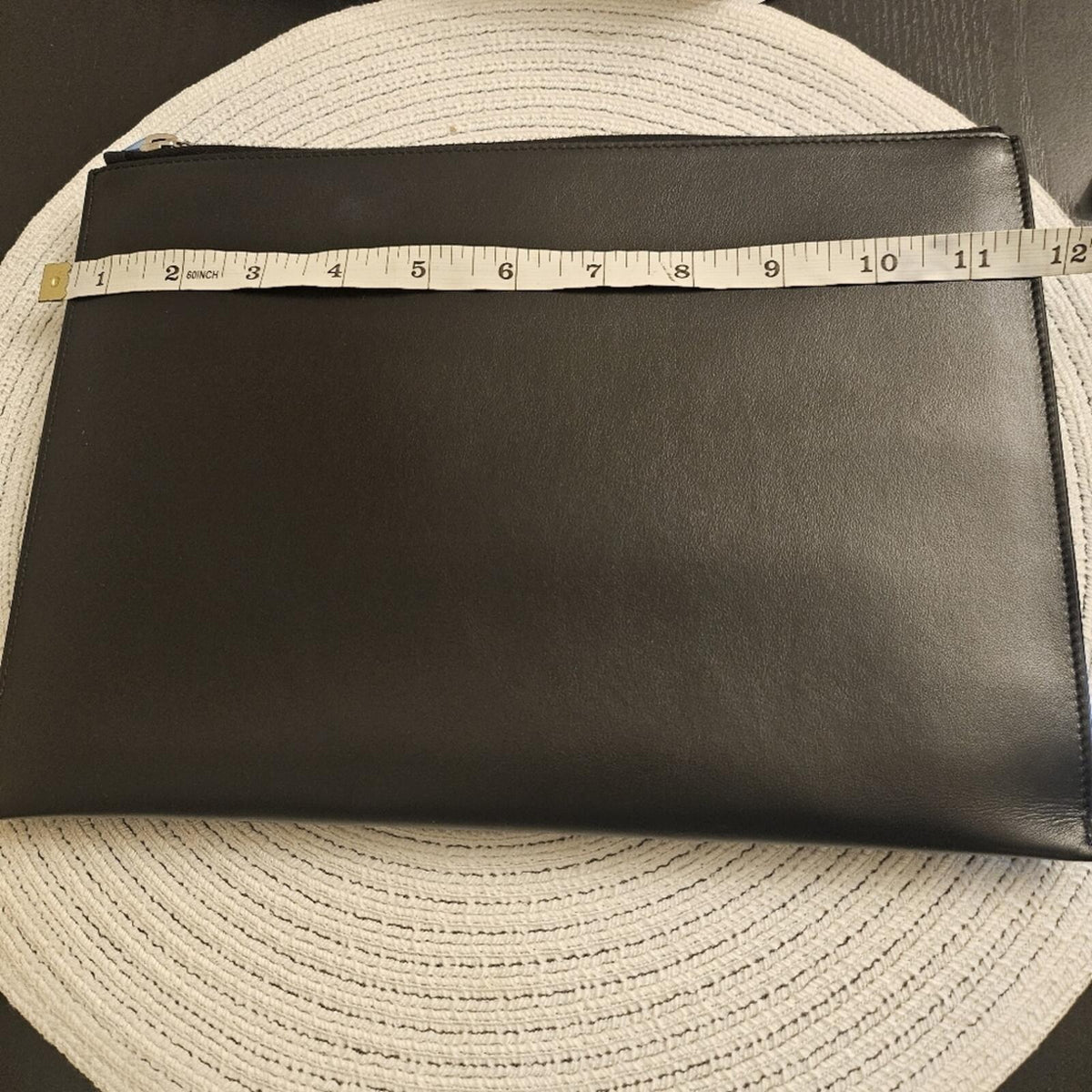 Saint Laurent Leather Zip Pouch / Document Holder