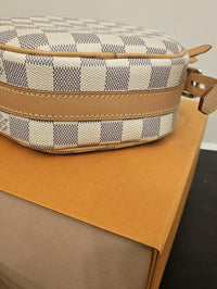 Louis Vuitton Boite Chapeau Souple PM Crossbody Bag in the beautiful Damier Azur
