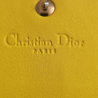 Christian Dior Yellow and Snake Print Wallet On Chain