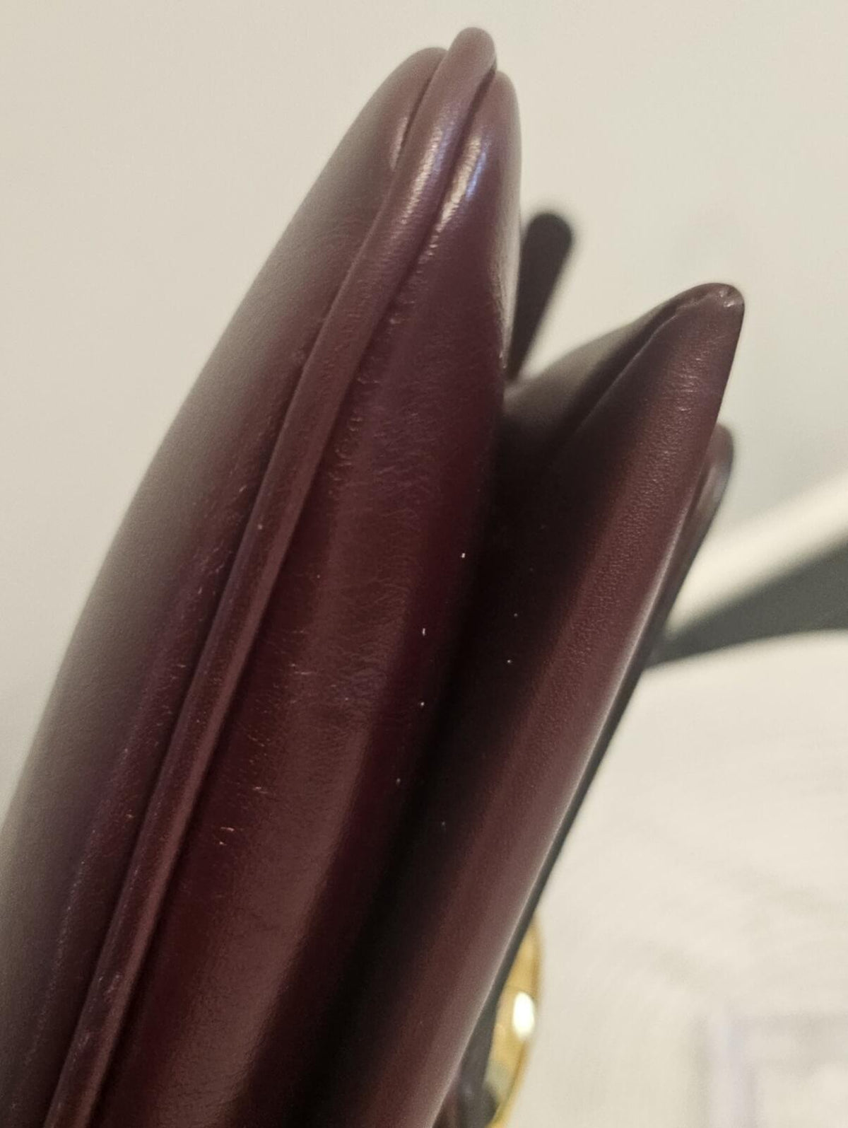 Gucci Arli Shoulder Bag Burgundy Leather Large GG Logo