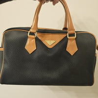 Yves Saint Laurent Vintage Woven Canvas Boston Bag