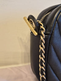 Chanel Chevron Camera Bag – Black Lambskin | 20 Series | Authenticated