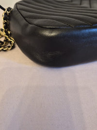 Chanel Chevron Camera Bag – Black Lambskin | 20 Series | Authenticated