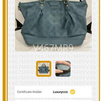 Louis Vuitton Mahina Cirrus PM Tote in Blue – Strap, Lock & Key, Dustbag, COA