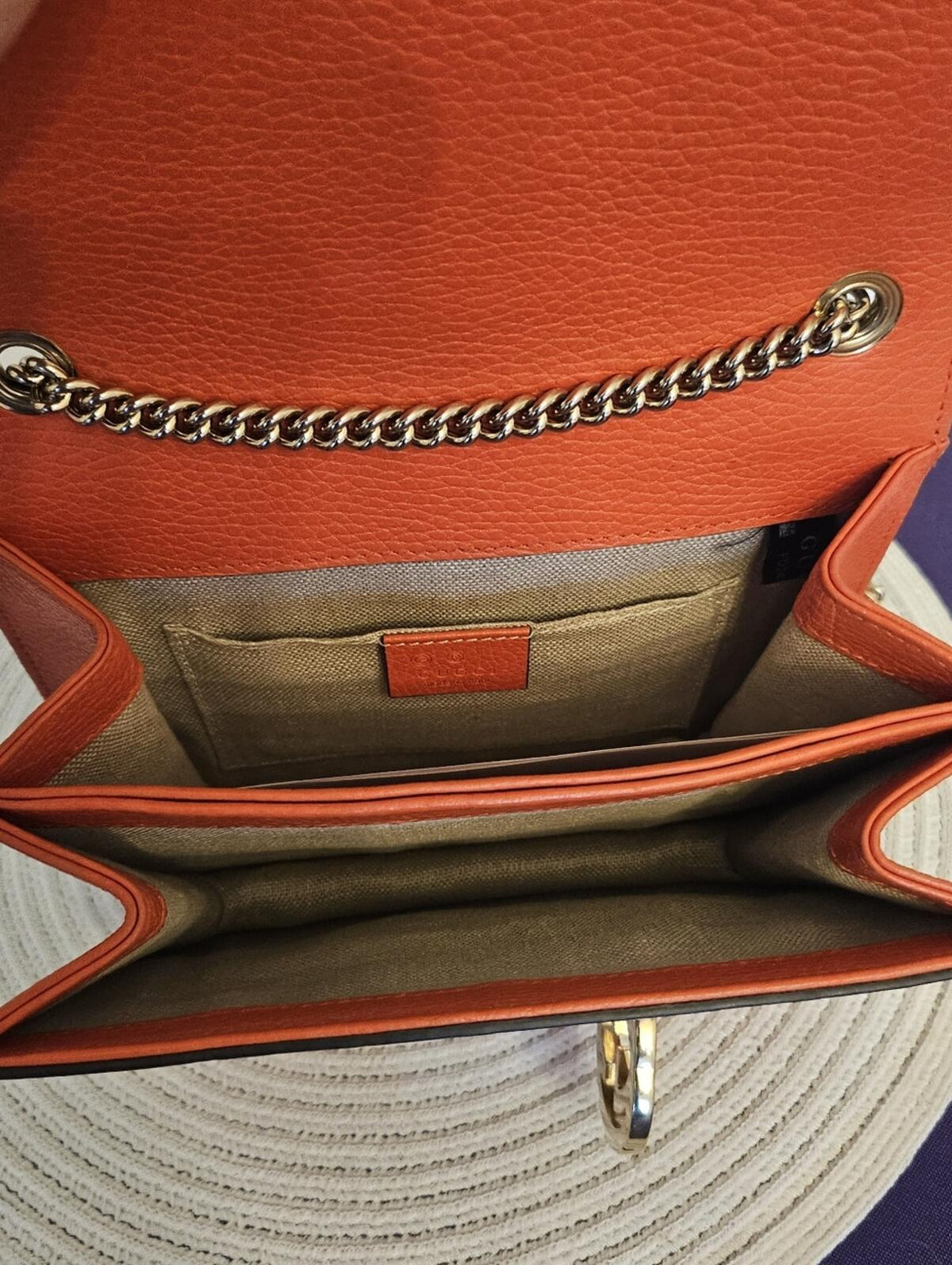 Gucci Interlocking G Dollar Calf Bag - Sun Orange