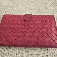 💗 Bottega Veneta Intrecciato Leather Long Wallet | Made in Italy