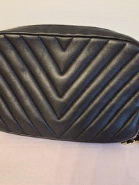 Chanel Chevron Camera Bag – Black Lambskin | 20 Series | Authenticated