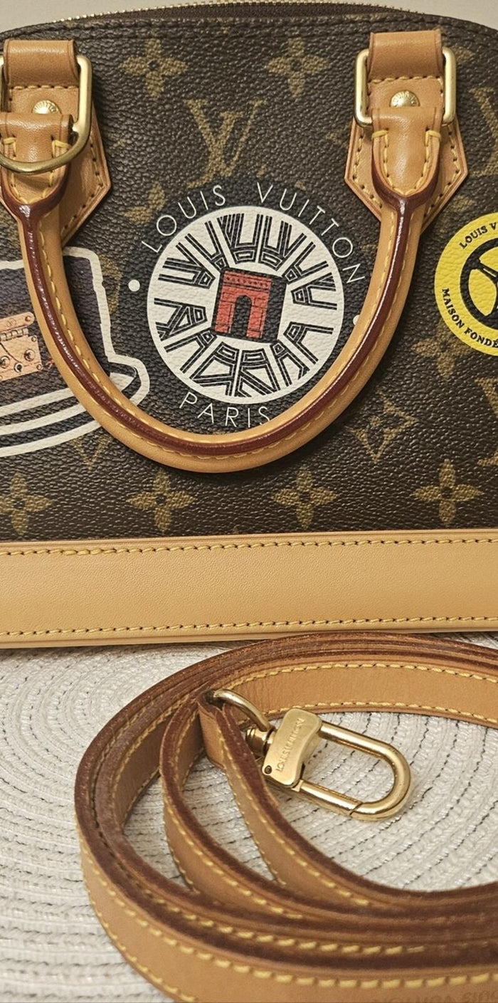Louis Vuitton Alma BB World Tour Monogram Crossbody Bag