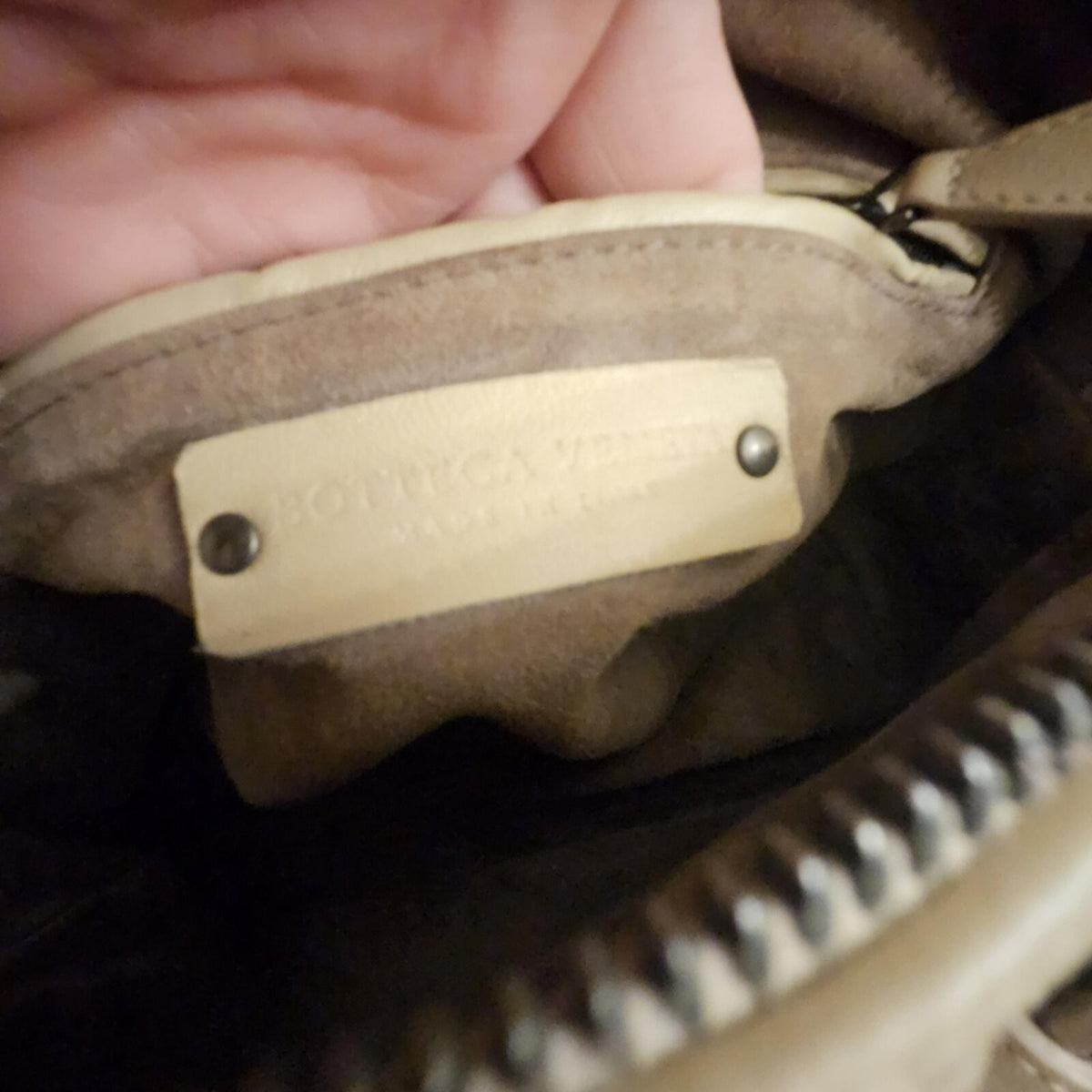 Bottega Veneta Intrecciato Leather Satchel / Crossbody – Beige (Mirror Included)