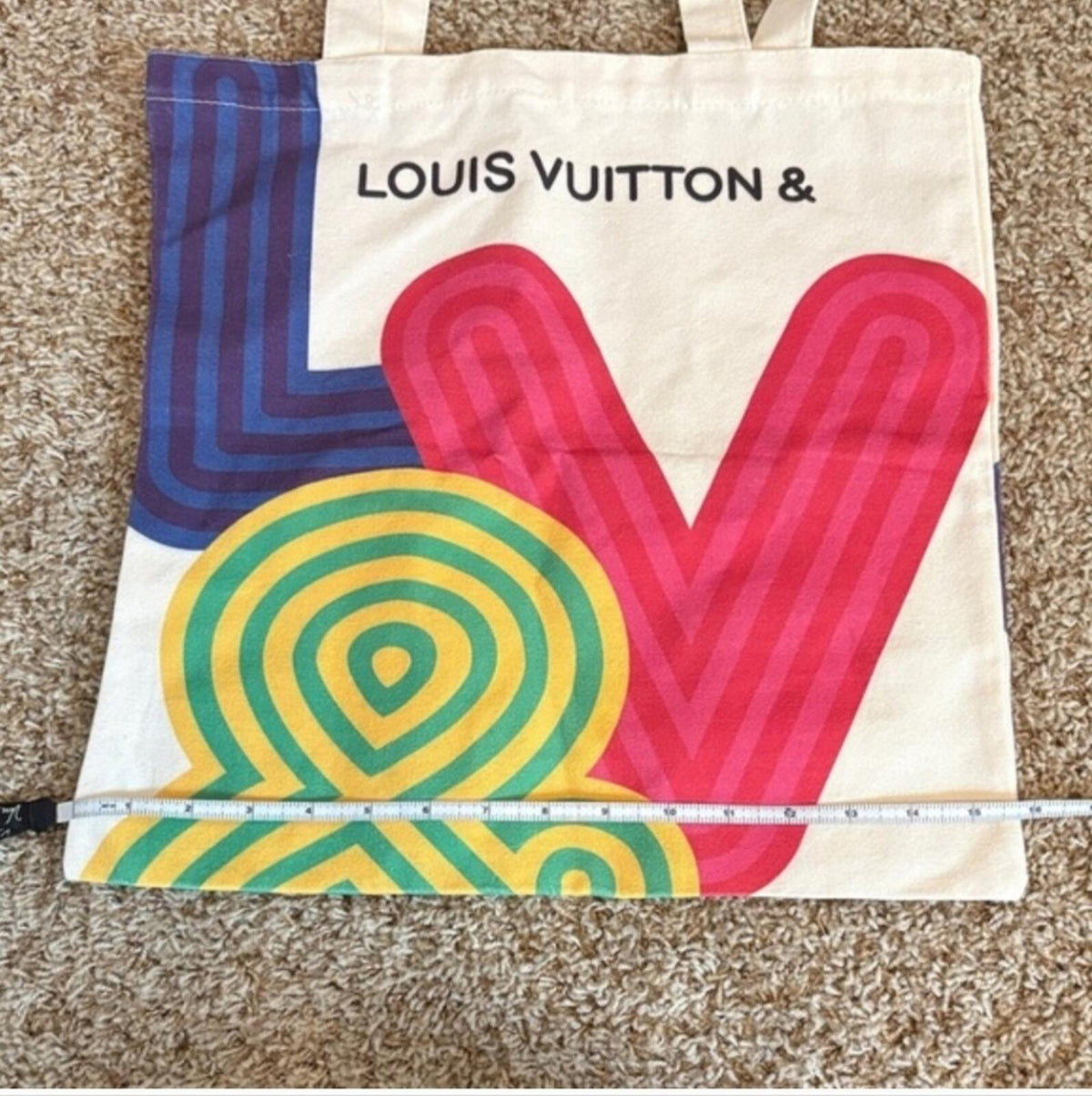 Louis Vuitton White Artistic Tote Bag