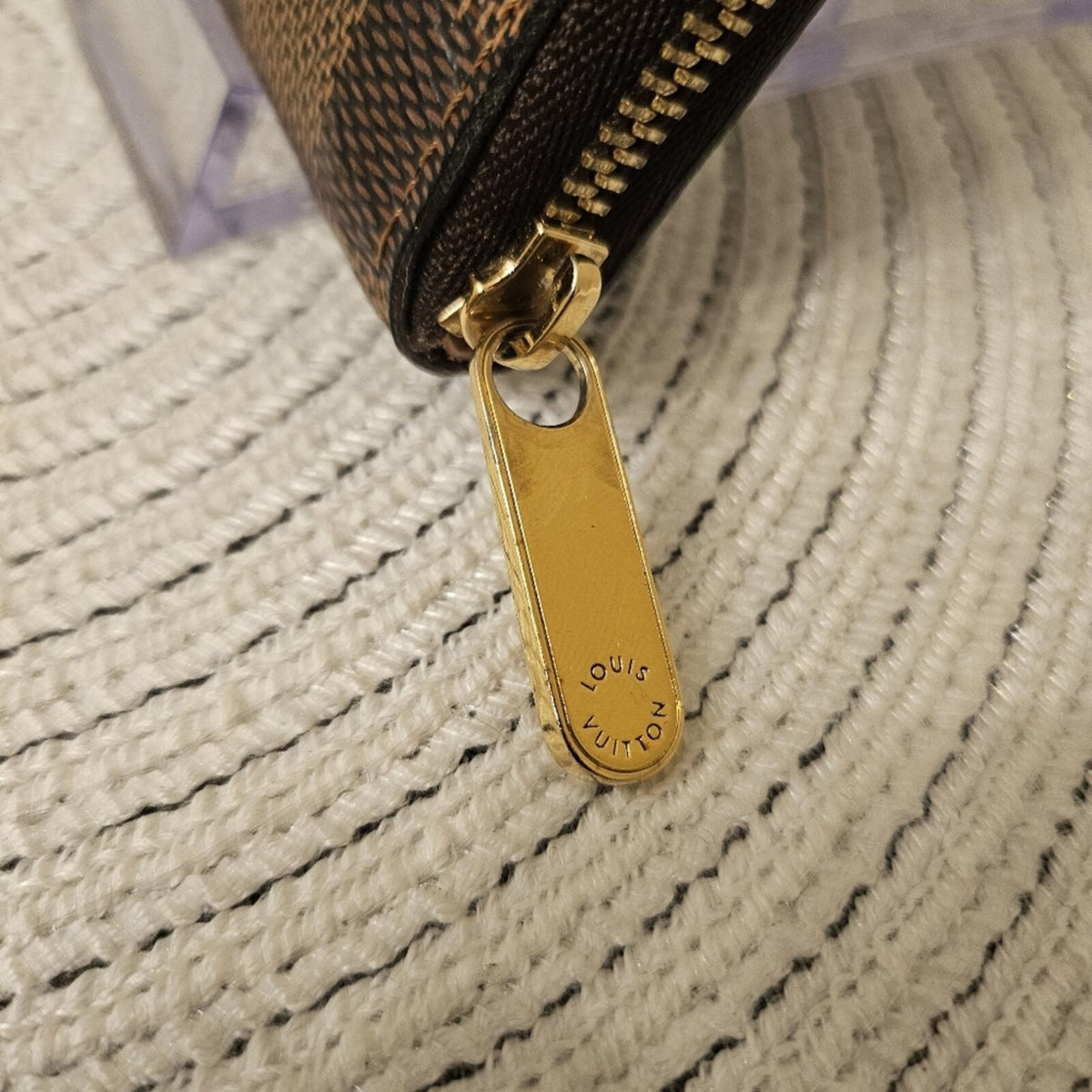 Louis Vuitton Damier Ebene Zippy Coin Purse Wallet