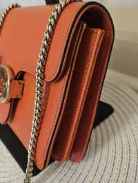 Gucci Interlocking G Dollar Calf Bag - Sun Orange