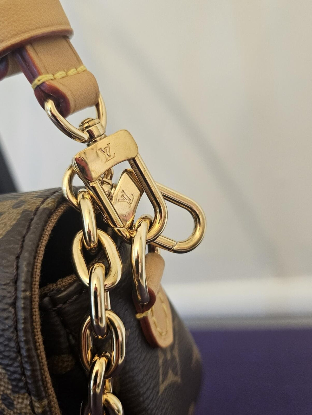 Louis Vuitton Ivy Wallet On Chain Monogram Microchipped w/ Dustbag