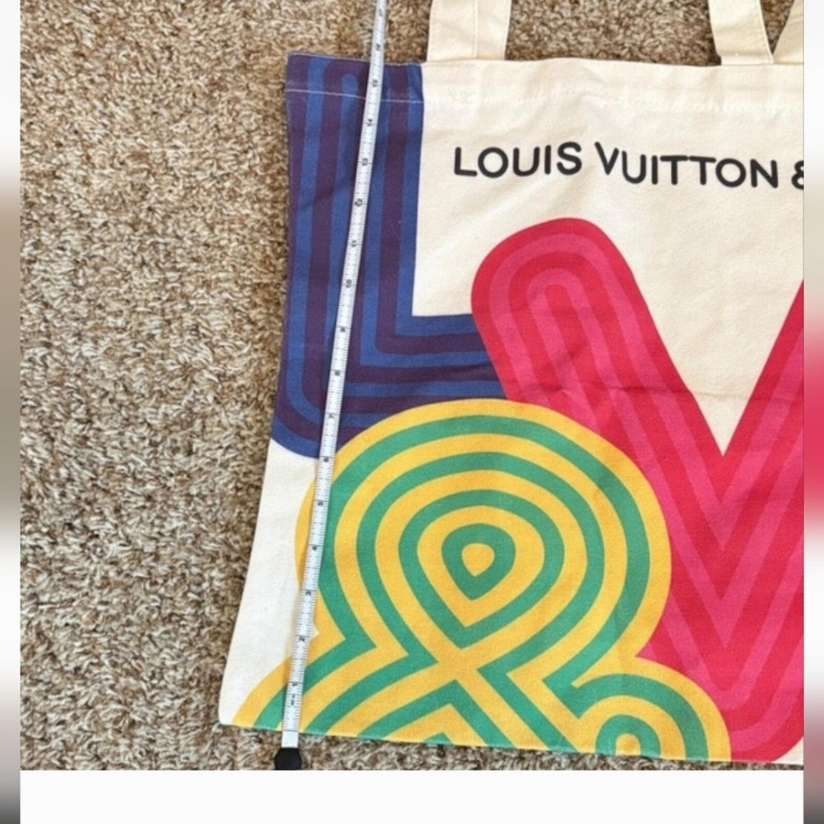 Louis Vuitton White Artistic Tote Bag