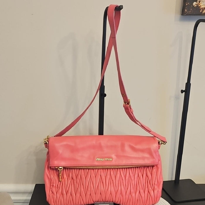 Miu Miu Pink Quilted Women's Bag