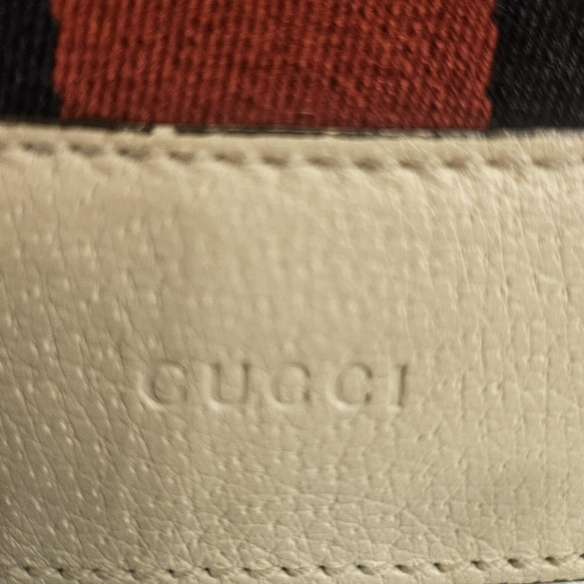 Gucci Butterfly Mini Shoulder Bag – Web Stripe, Cream Leather (Style 505383)