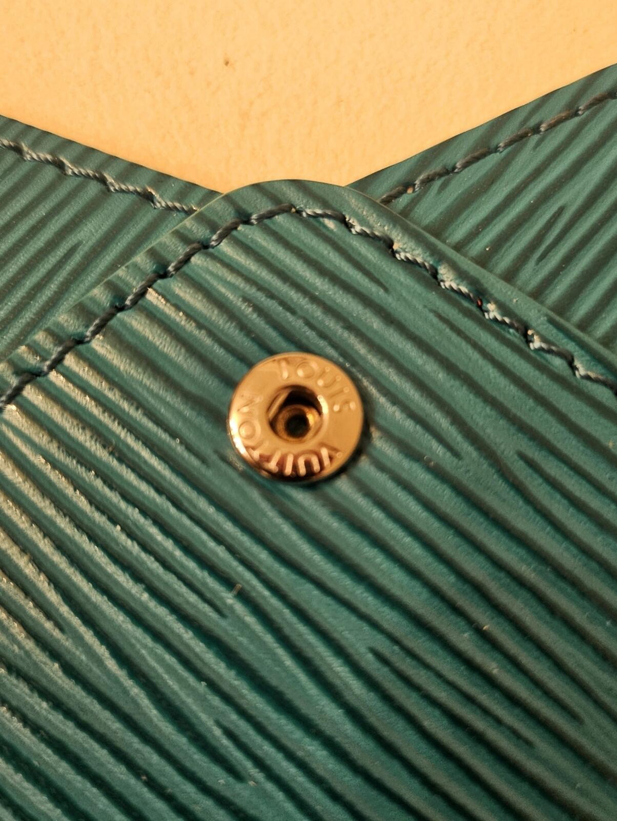 Louis Vuitton Epi Pochette Kirigami Large Envelope Pouch Teal