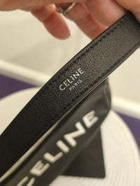 AUTHENTIC Celine Ava Bag in Smooth Calfskin - Black with White Logo