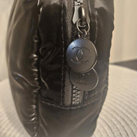 CHANEL Black Nylon Toiletry Pouch With Handles