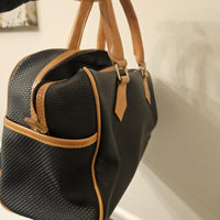 Yves Saint Laurent Vintage Woven Canvas Boston Bag