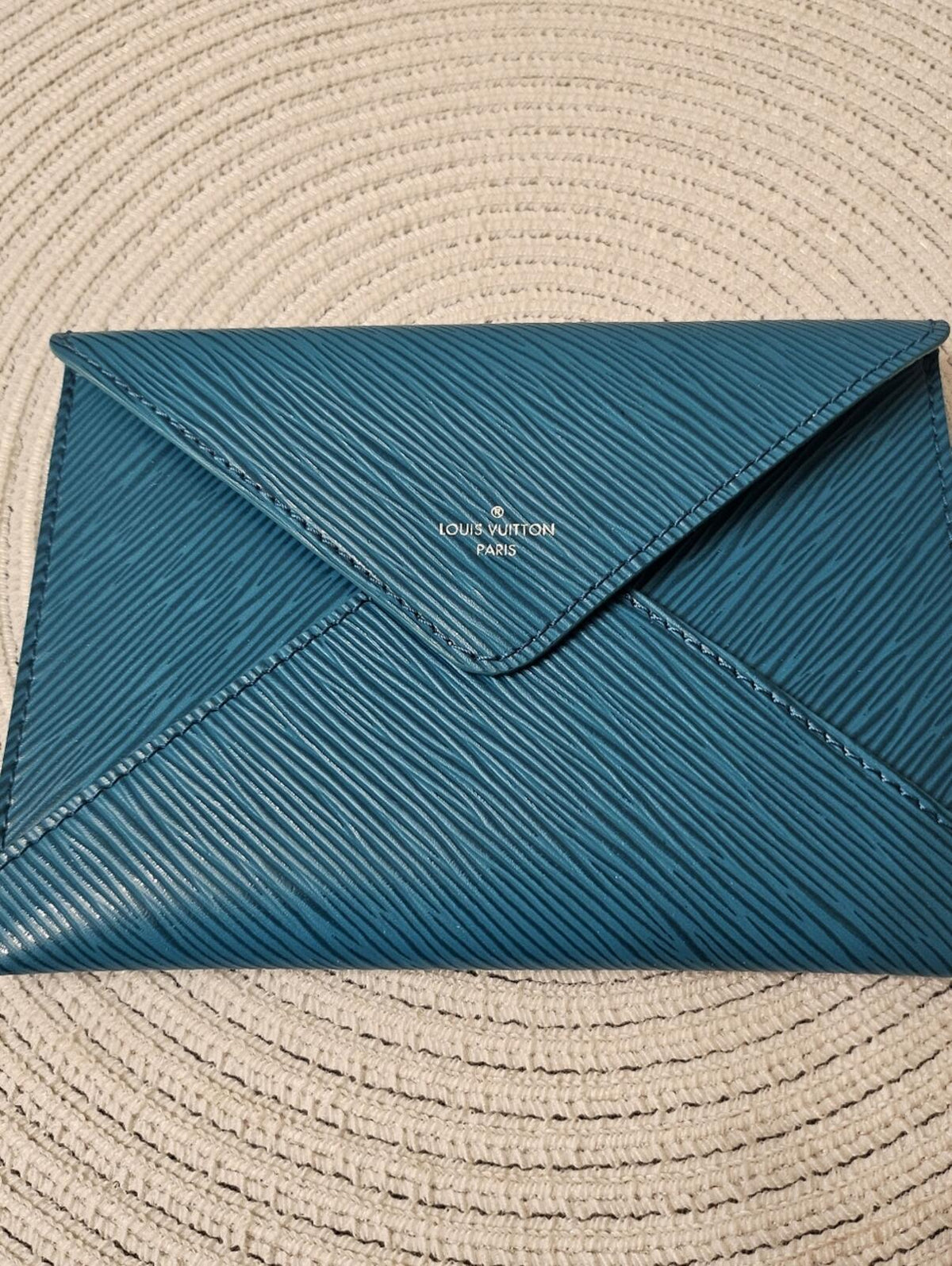 Louis Vuitton Epi Pochette Kirigami Large Envelope Pouch Teal