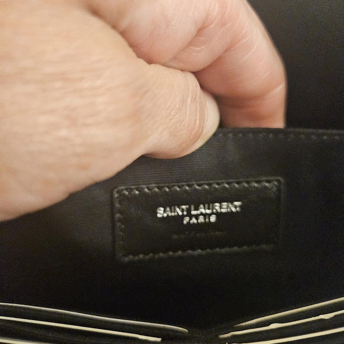 Saint Laurent Leather Zip Pouch / Document Holder