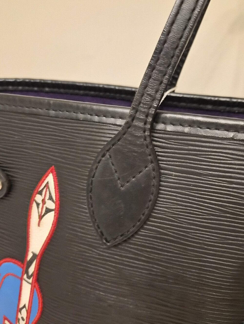Louis Vuitton Neverfull MM Epi "Stickers" Edition | Pouch| Black | COA