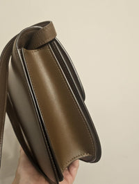 Vintage Celine Classic Box Bag Brown Smooth Calfskin Gold Hardware Crossbody
