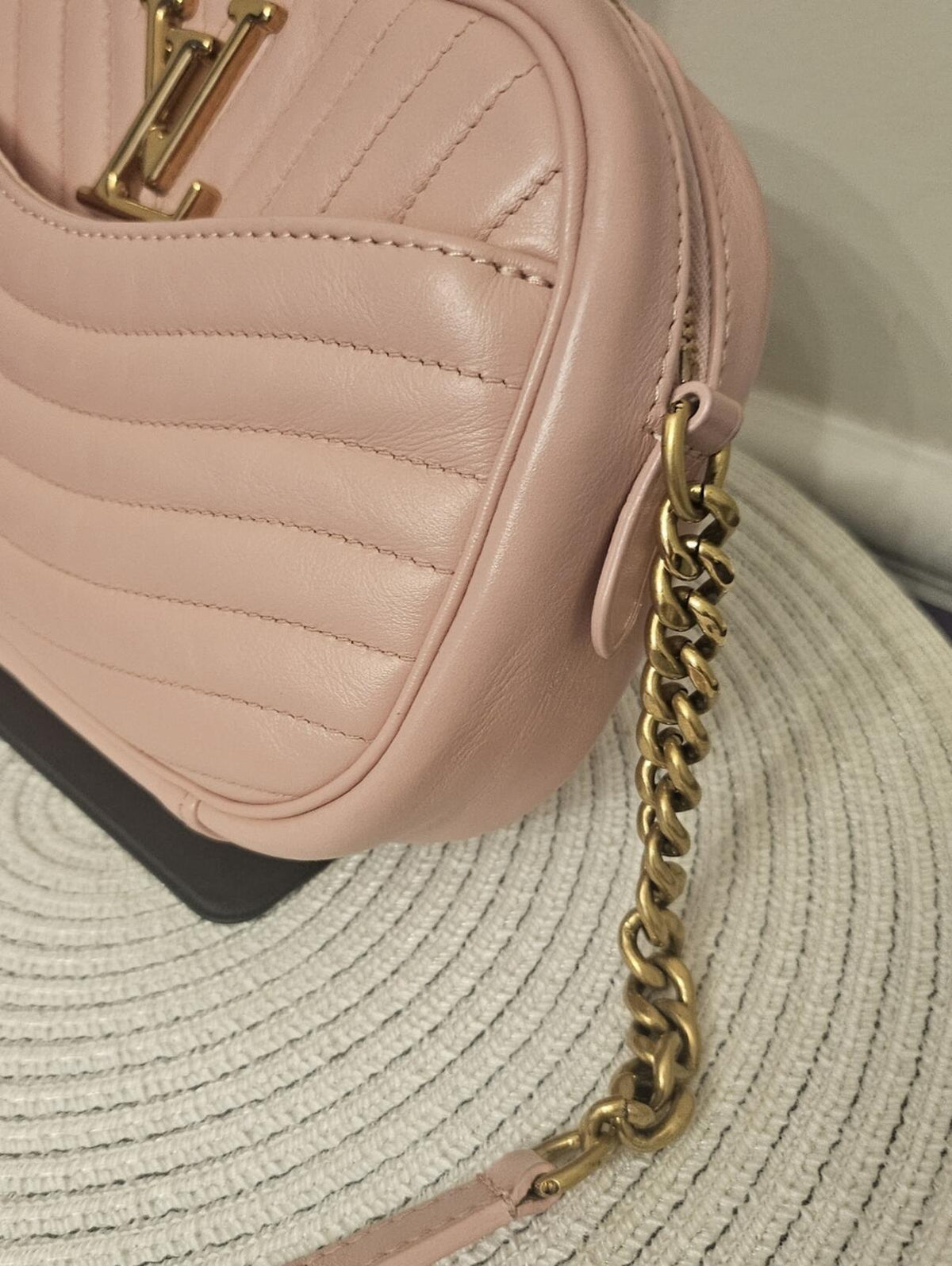 Louis Vuitton New Wave Camera Bag Pink Quilted Leather