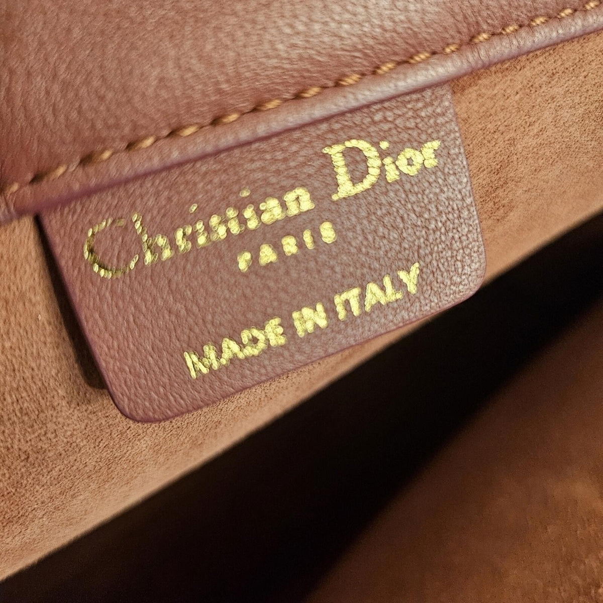 🌸 Christian Dior Medium Leather Book Tote – Dark Mauve | Entrupy COA 🌸