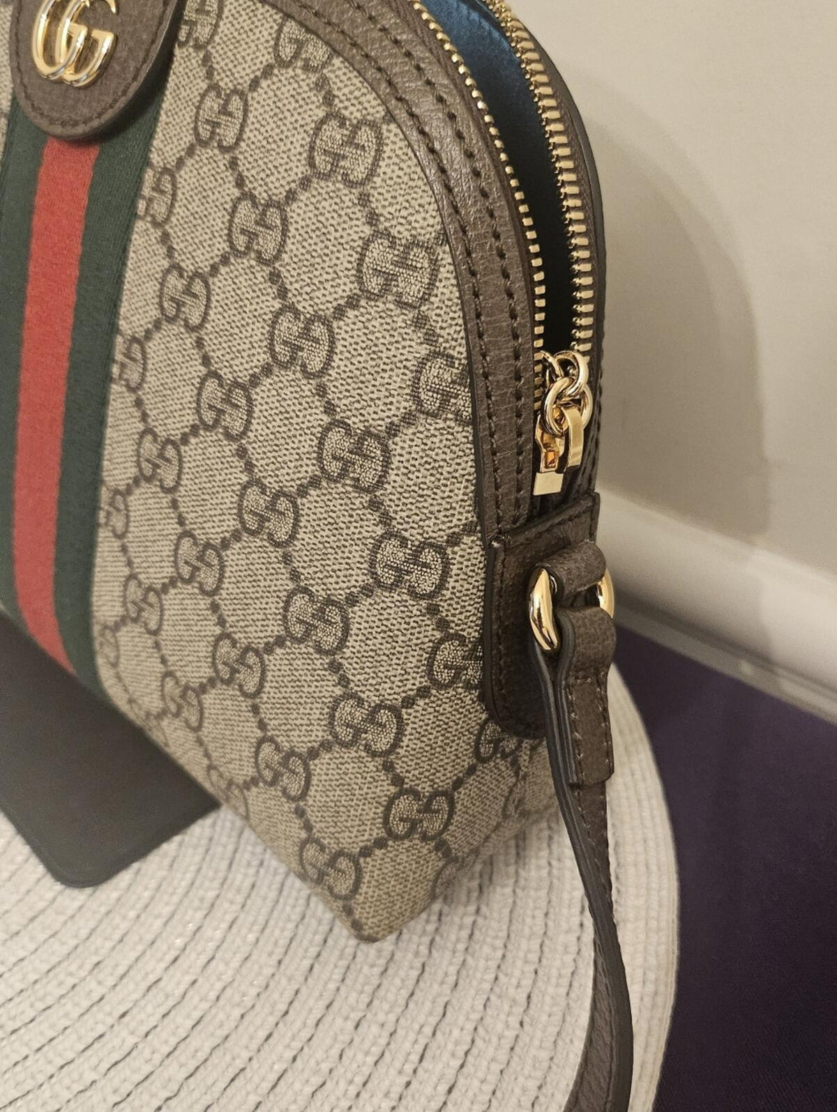 Gucci Ophidia GG Supreme Small Dome Crossbody