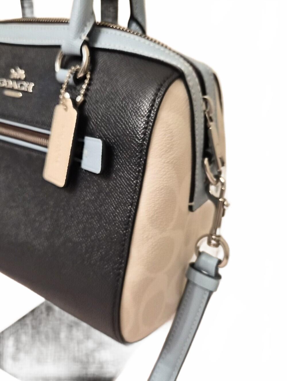 Coach Rowan Satchel Signature Canvas & Leather Crossbody | Receipt Included