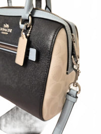 Coach Rowan Satchel Signature Canvas & Leather Crossbody | Receipt Included
