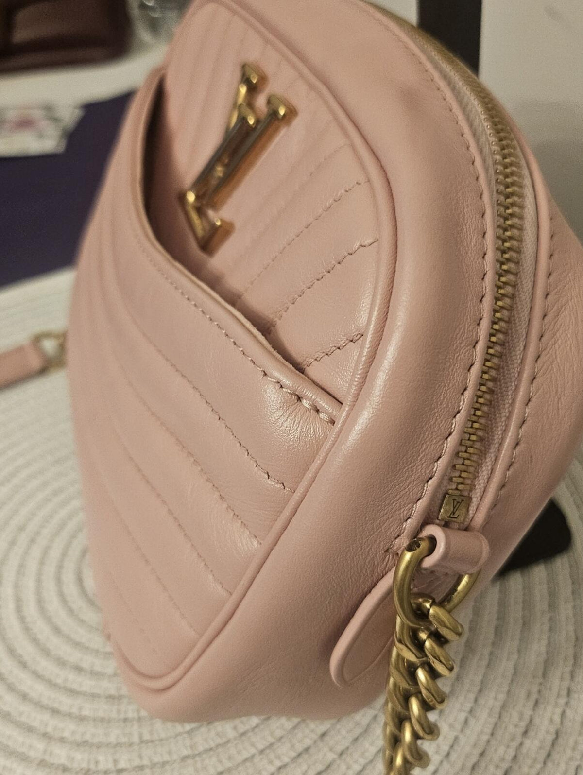 Louis Vuitton New Wave Camera Bag Pink Quilted Leather