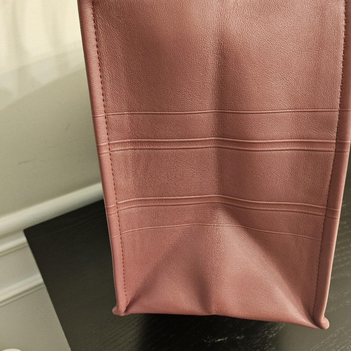 🌸 Christian Dior Medium Leather Book Tote – Dark Mauve | Entrupy COA 🌸